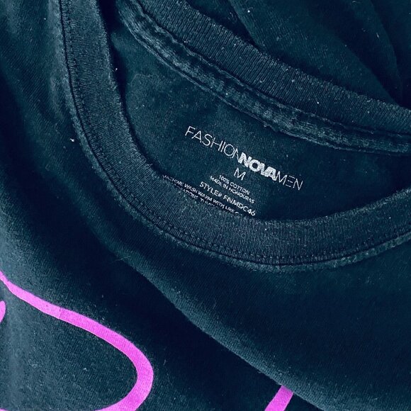 Fashion Nova T-Shirt Mens Black Daily Nutrients Hand Surf Dice Colorful M - Picture 5 of 5